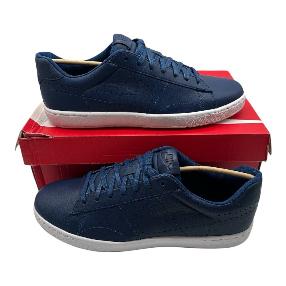 Nike Tennis Classic Ultra Leather Shoes Mens Sz 10 Coastal Blue White Sheakers‎